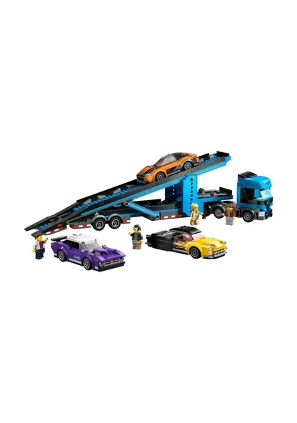 Lego City Spor Arabalı Araç Taşıma Kamyonu 60408 Lisanslı Ürün - Resim 3