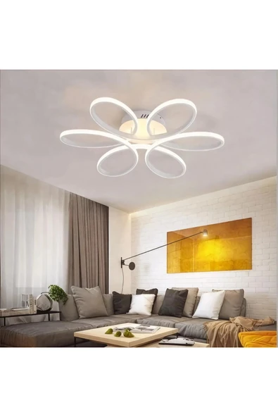 Lampiqa Despina Beyaz Plafonyer Ultra Power Beyaz Ledli Avize