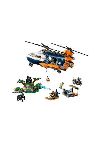 Lego City Orman Kaşifi'nin Helikopteri Kamp Yerinde 60437 Lisanslı Ürün - 3