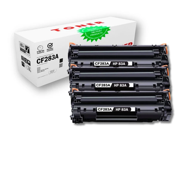 HP CF283A / CRG737 Güncel Çipli Muadil Toner 3'Lü Avantajlı Set | M201dw/M125rnw/MF-217/MF-247dw |