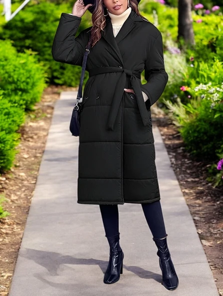 Kışlık Uzun Astarlı Şişme Kadın Mont ürün görseli