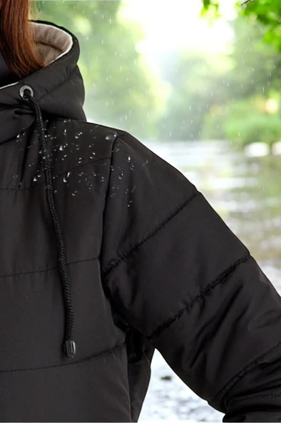 Kışlık Su Geçirmez Kısa Rahat Şişme Kadın Mont - 7