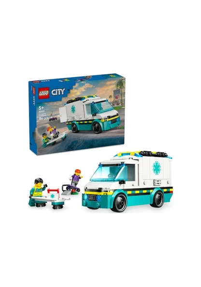 Lego City Acil Yardım Ambulansı 60451 Lisanslı Ürün