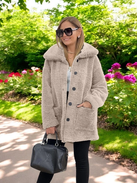 Kışlık Tarz Peluş Ceket - 2