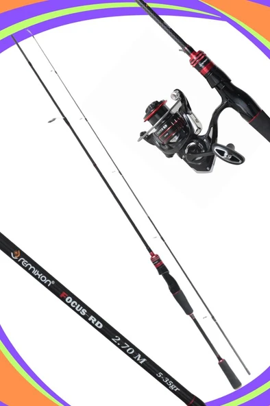 Okuma Aria C4000a Remixon Focus Red 270cm 5-35gr 8X Spin Olta Seti - 3