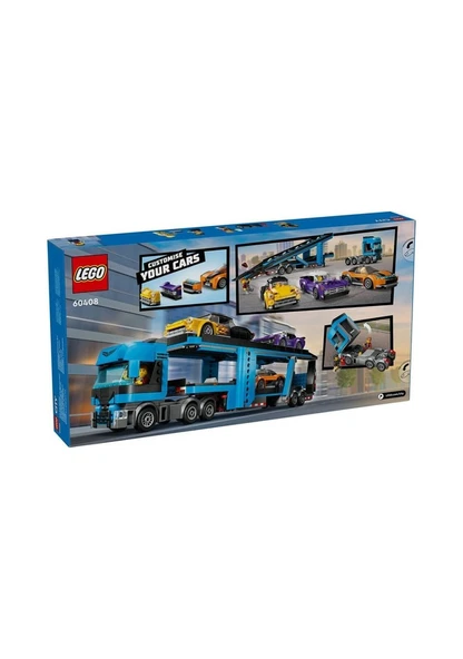 Lego City Spor Arabalı Araç Taşıma Kamyonu 60408 Lisanslı Ürün - Resim 2