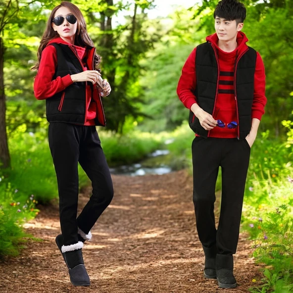 Günlük Kışlık Sevgili Kombini Tekli Erkek Eşofman Takımı - 2