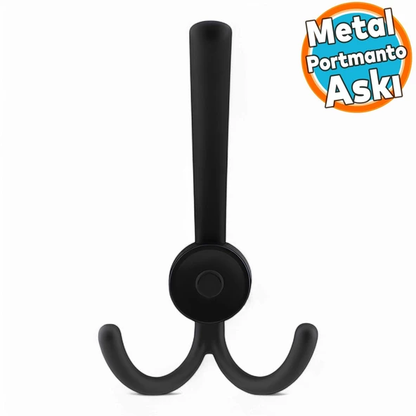 Portmanto Askı Metal Siyah Vestiyer Duvar Dolap Elbise Askısı Mobilya Askılığı Aparat