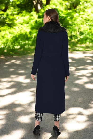 Kışlık Yakası Kürklü Kaşe Kaşmir Kaban - 2