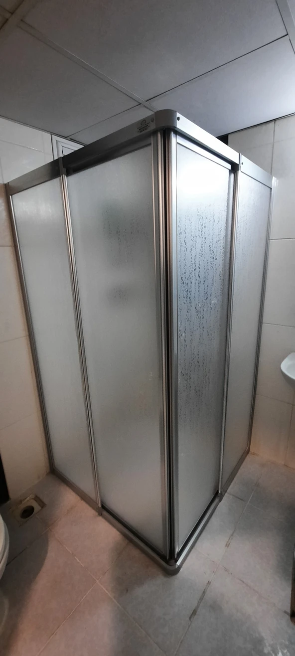 Girayduş 90x110 köşe girişli parlak profil mika duşakabin - 3