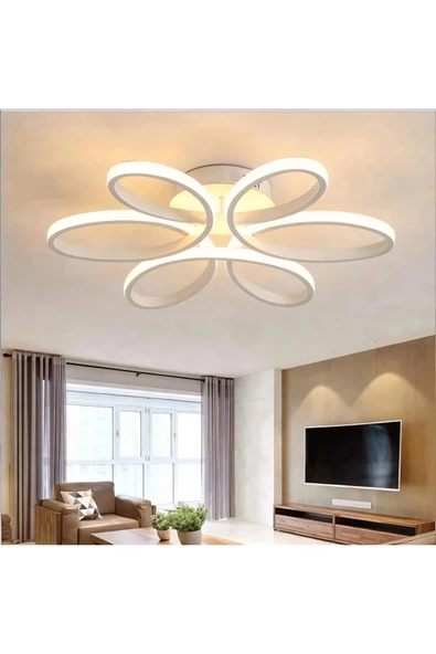 Lampiqa Despina Beyaz Plafonyer Ultra Power Günışığı Ledli Avize
