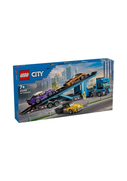 Lego City Spor Arabalı Araç Taşıma Kamyonu 60408 Lisanslı Ürün ürün görseli