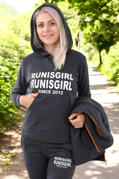 Kışlık Şık Rahat Üçlü Eşofman Takımı - 6