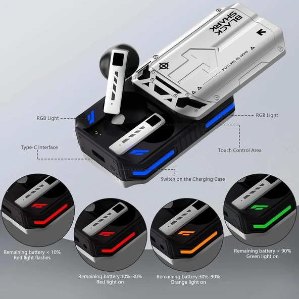 Bluetooth Kulaklık Kablosuz uzun şarj Wireless Gaming Oyuncu - Resim 6