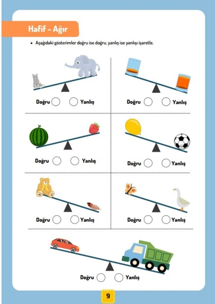 Okul Öncesi Ölçü Kavramları YAZ-SİL Seti (3-7 Yaş) - Resim 2