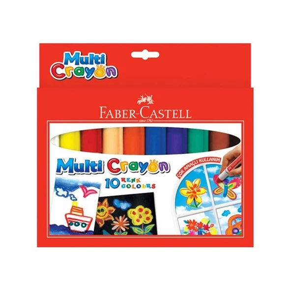 Faber Castell Multi Crayon Pastel Boya 10 Renk 112010