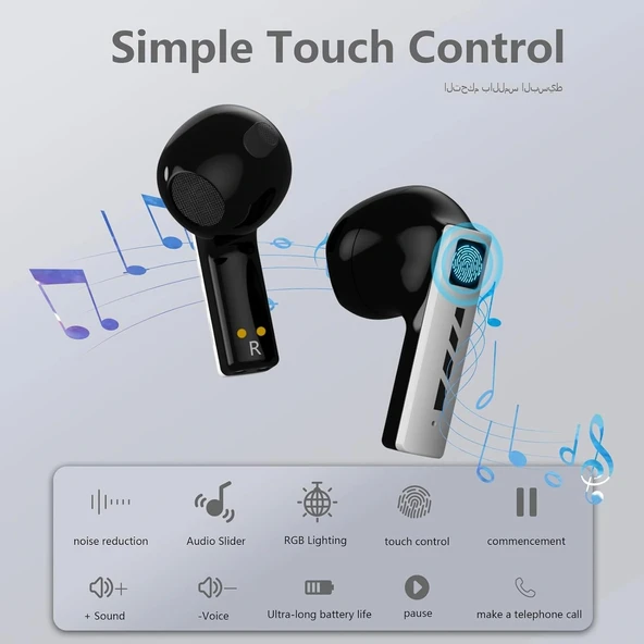 Bluetooth Kulaklık Kablosuz uzun şarj Wireless Gaming Oyuncu - Resim 2