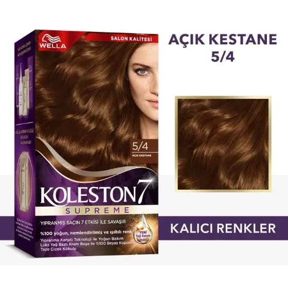 Koleston Supreme Saç Boyası 5/4 Açık Kestane - 1