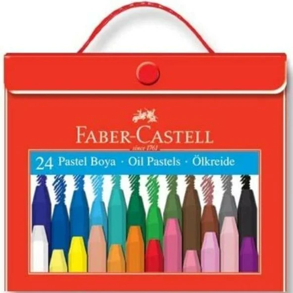 Faber-Castell Pastel Boya 24 Renk Plastik Çantali