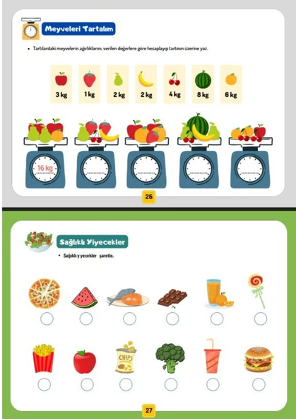 Okul Öncesi Ölçü Kavramları YAZ-SİL Seti (3-7 Yaş) - Resim 6