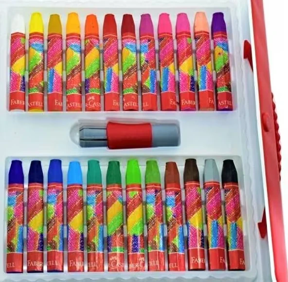 Faber-Castell Pastel Boya 24 Renk Plastik Çantali - Resim 2