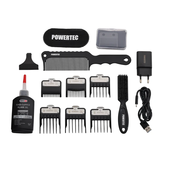 TR-4800 Tam Profesyonel 9.000rpm 8 Kademeli Saç-Sakal Kesim Makinesi +Yedek Seramik Bıçak Seti - Resim 7