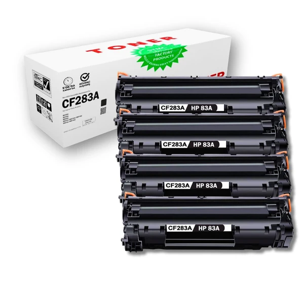 HP CF283A / CRG737 Güncel Çipli Muadil Toner 4'Lü Avantajlı Set | M201dw/M125rnw/MF-217/MF-247dw |