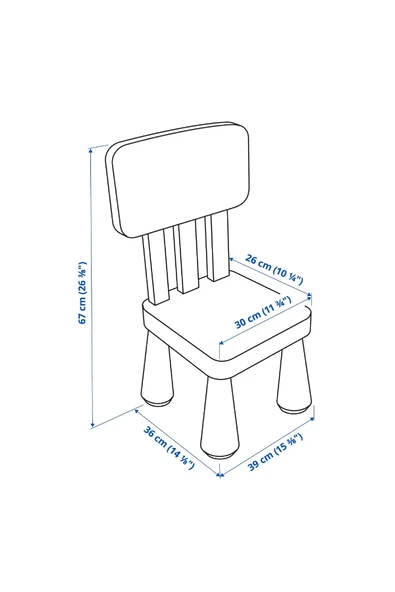 IKEA Mammut Çocuk Sandalyesi, Plastik Çocuk Çalışma Sandalyesi - 3
