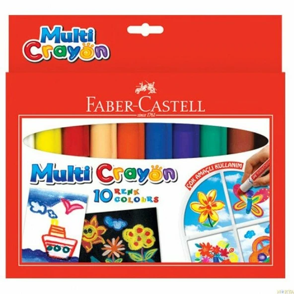 Faber Castell Multi Crayon Pastel Boya 10 Renk 112010 - 2
