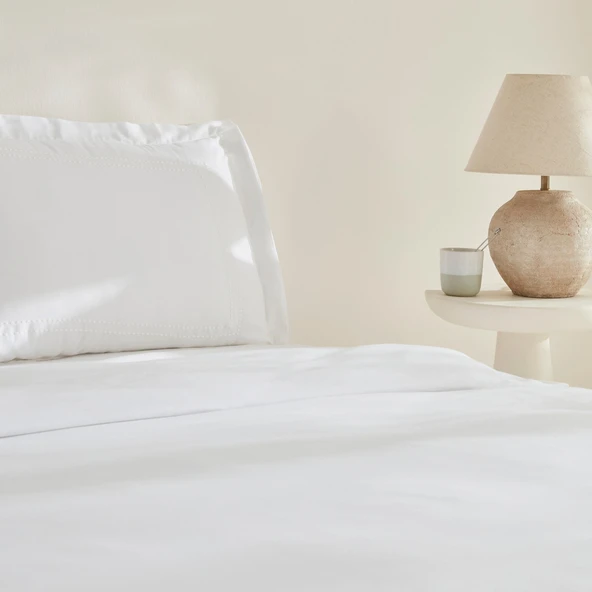 Karaca Home White Collection Felves %100 Pamuk Çift Kişilik Nevresim Takımı Beyaz - 3