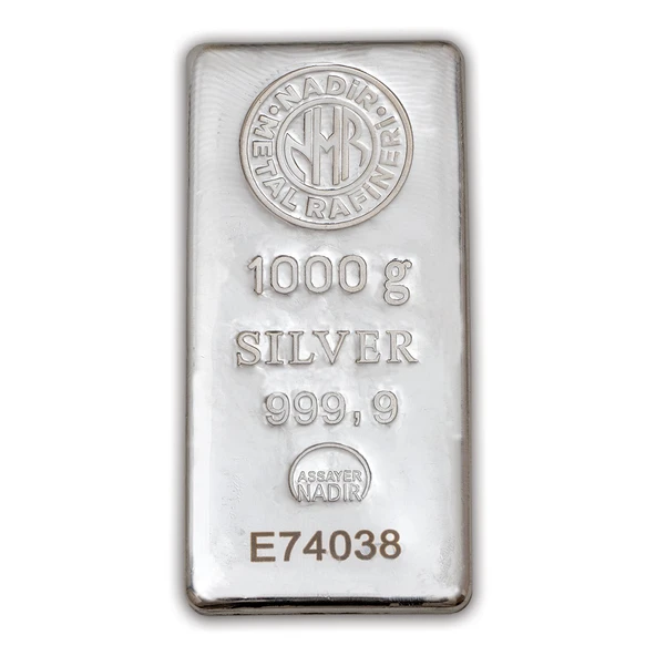 E-GÜMÜŞ 1000gr Nadir Külçe Gümüş ürün görseli 1