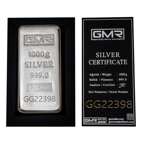 E-GÜMÜŞ 1000gr Gmr Külçe Gümüş - 4