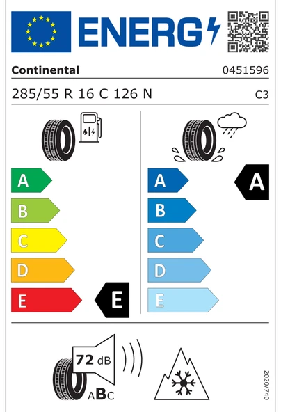 Continental VanContact A/S 285/55R16C 126N 4 Mevsim Lastik - 2025 - 8
