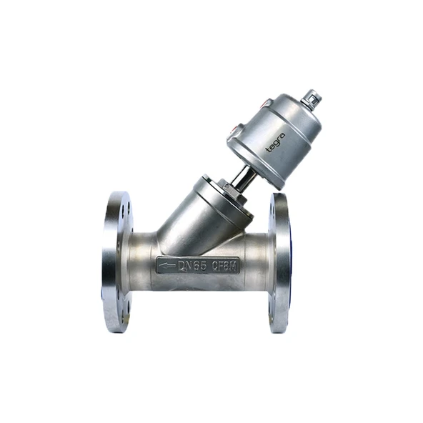 DN40 PNOMATİK PİSTONLU YTİPİ VANA FLANŞLI 316