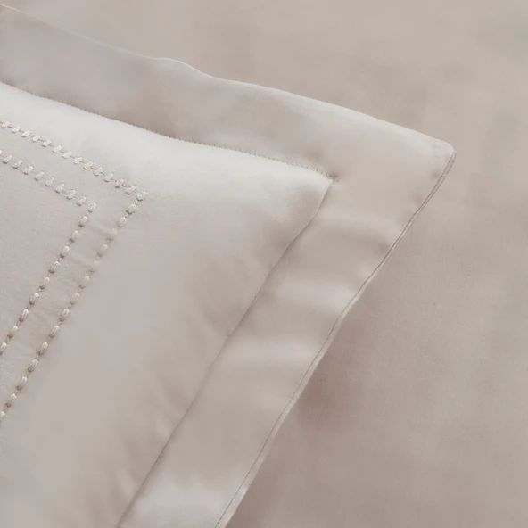 Karaca Home White Collection Felves %100 Pamuk Çift Kişilik Nevresim Takımı Açık Gri - 4