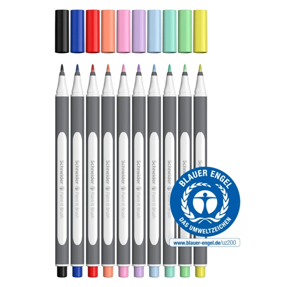 Schneider Paint-It 070 Brush Pen 10 Renk (ML07010504) - 3