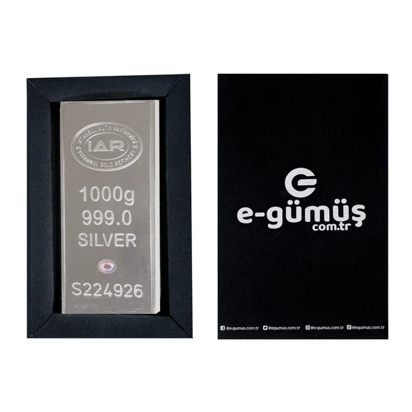 E-GÜMÜŞ 1000gr İar Külçe Gümüş - 2