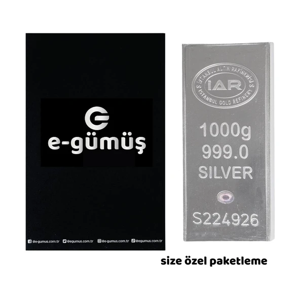 E-GÜMÜŞ 1000GR Külçe Gümüş - 2