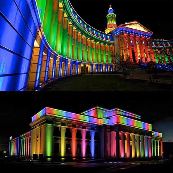 Sıva altı Wallwasher lüks dekoratif ışık show gösteri aydınlatma açık alan enerji tasarruflu soğuk beyaz LED A-1101 170mm x 90mm 3W - 4