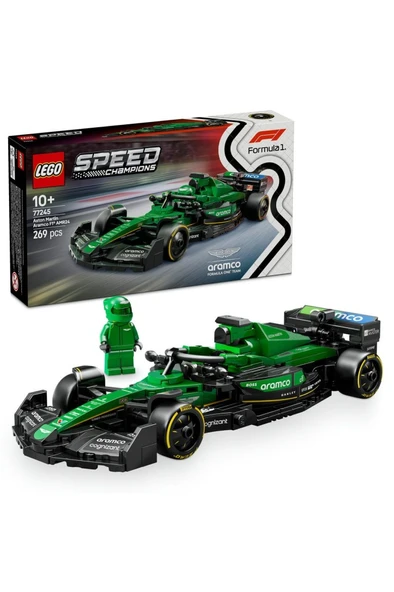 LEGO ® Speed Champions Aston Martin Aramco F1® AMR24 Yarış Arabası 77245-10+ Yapım Seti(269 Parça)