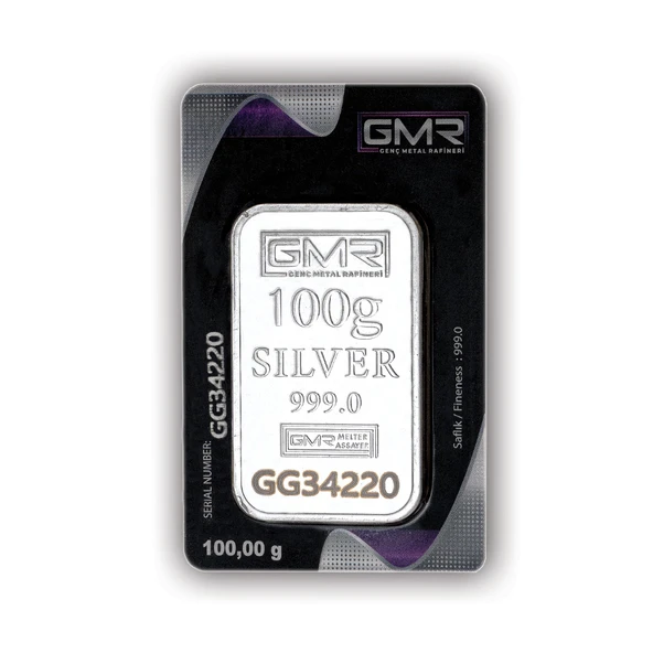 E-GÜMÜŞ 100gr Gmr Külçe Gümüş