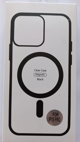 Apple iPhone 15 PRO Kılıf Magsafe Mıknatıslı Şeffaf