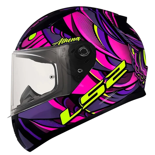 LS2 RAPID 2 ATHENA SİYAH-MOR KASK - 2