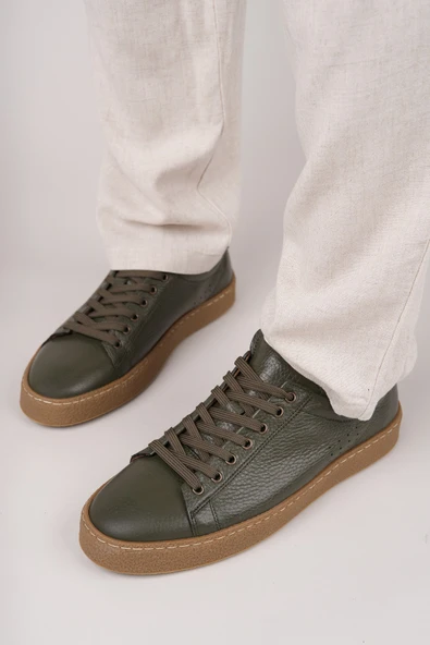 Muggo CRAW Kalın Taban Bağcıklı Hakiki Deri Erkek Günlük Casual Sneaker - 5