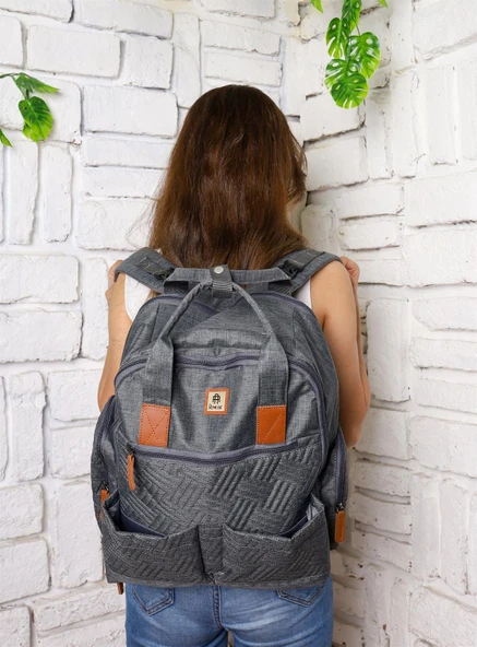 Unisex Sırt Çantası Gri - 3