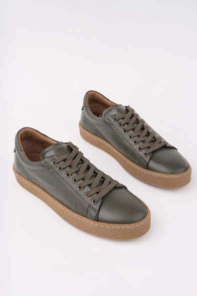 Muggo CRAW Kalın Taban Bağcıklı Hakiki Deri Erkek Günlük Casual Sneaker - 2