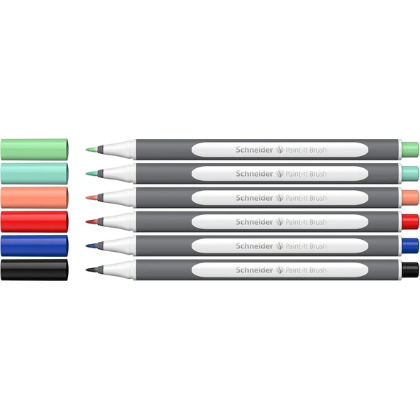 Schneider Paint-It 070 Brush Pen Pastel 6 Renk (ML07010503) - 2