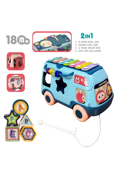 Vardem Eğitici Bul Tak ,Işıklı ve Müzikli Otobüs RT980 - 3