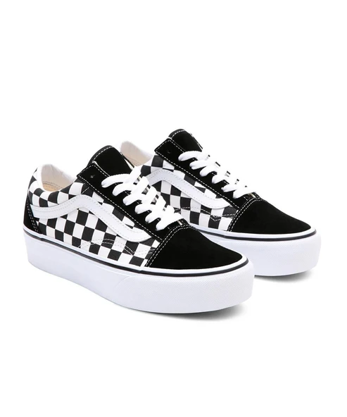 Vans UA Old Skool Platform Black White Checkerboard - 2
