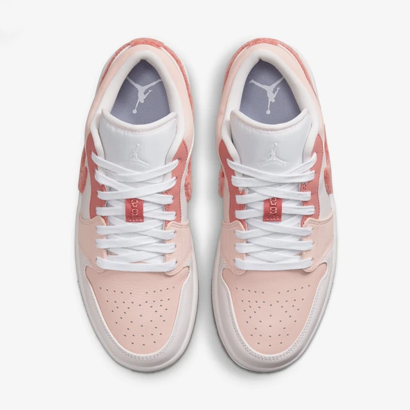 Nike Air Jordan 1 Low Mighty Swooshers Pink Womens - Resim 4